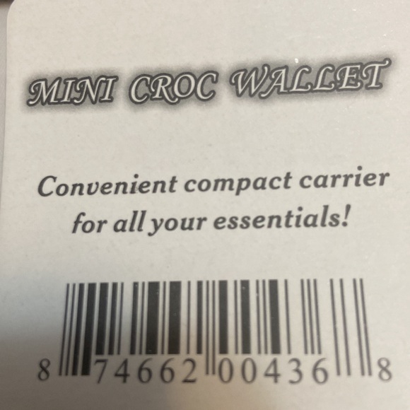 Mini Croc Wallet- Perfect to Carry ID, Cards, Cash, etc - New! - Picture 7 of 10